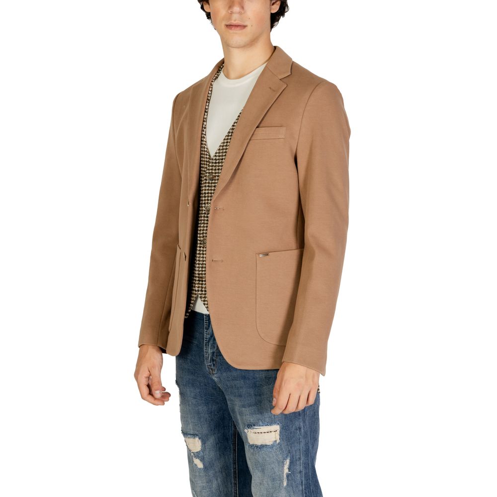 Gianni Lupo Beige Cotton Blazer GL015BD-F24