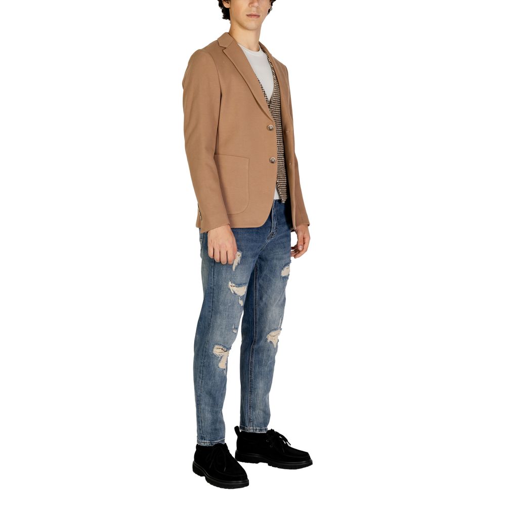 Gianni Lupo Beige Cotton Blazer GL015BD-F24