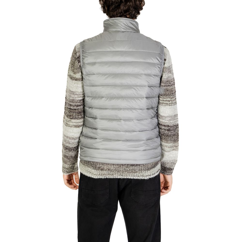 Gianni Lupo Gray Polyamide Sleeveless Jacket