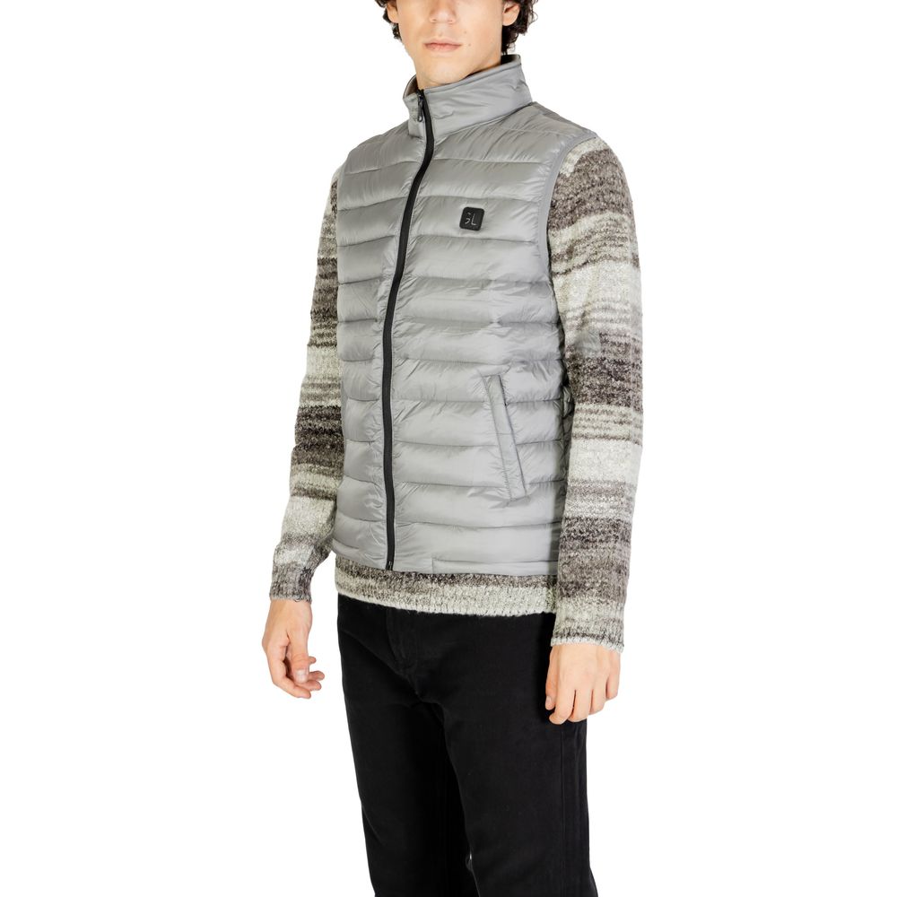 Gianni Lupo Gray Polyamide Sleeveless Jacket