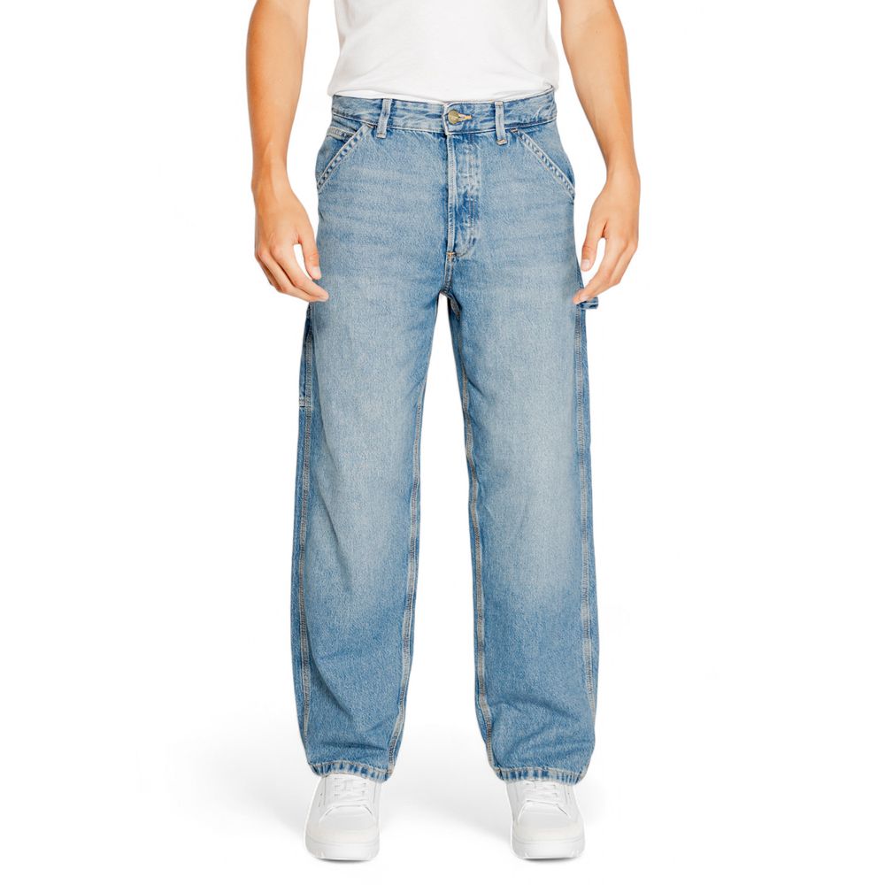 Classic Blue Cotton Jeans for Men