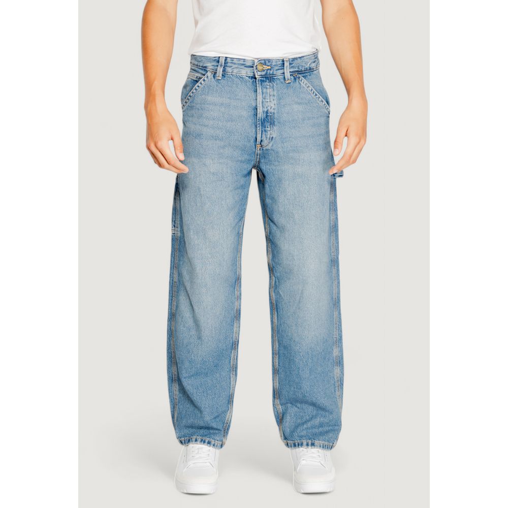 Classic Blue Cotton Jeans for Men