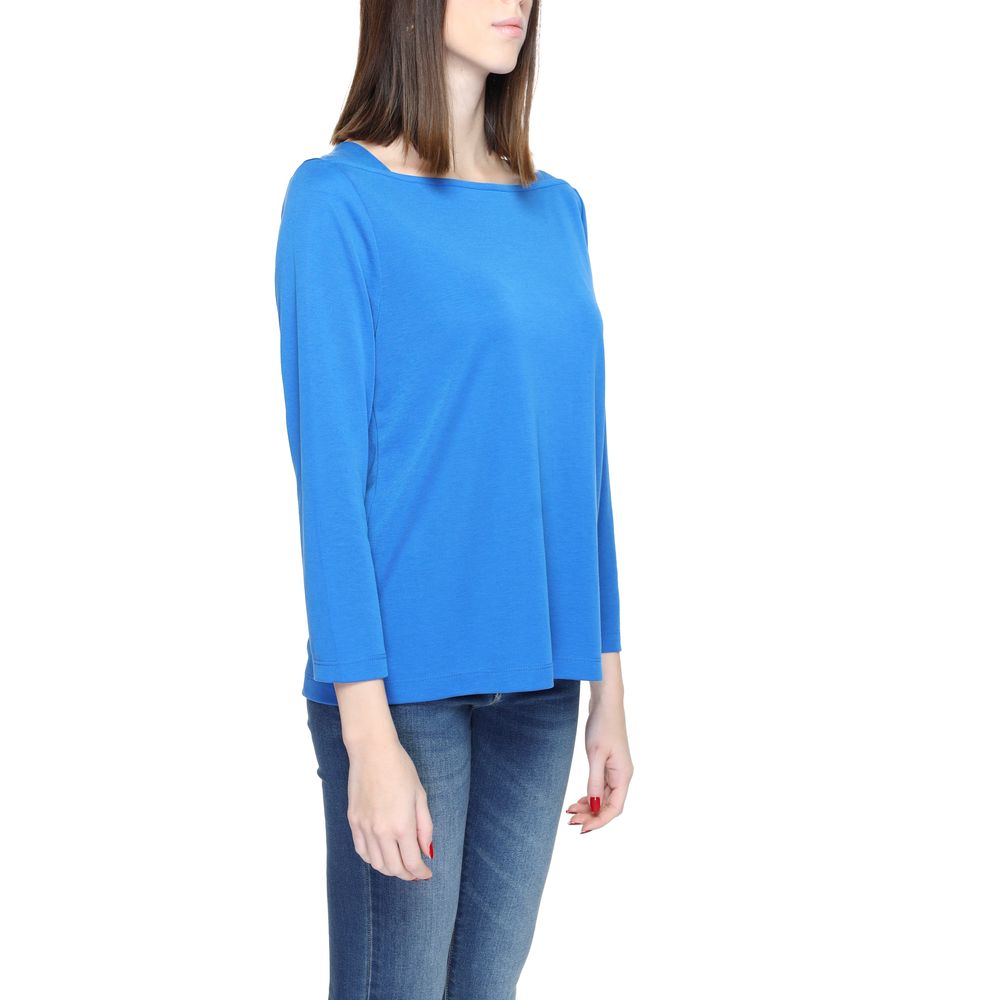 Chic Blue Modal Long-Sleeved T-Shirt for Women
