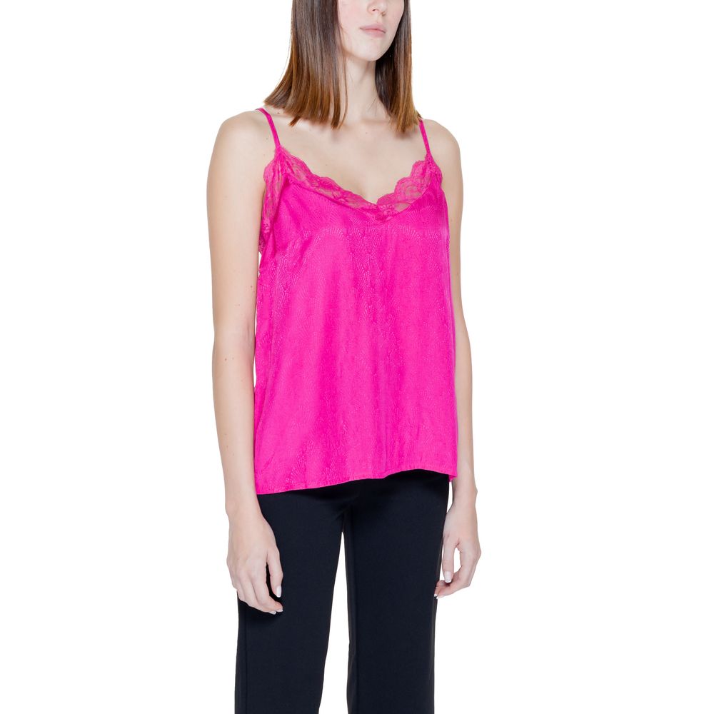 Elegant Pink Viscose Tank Top - Spring/Summer Collection