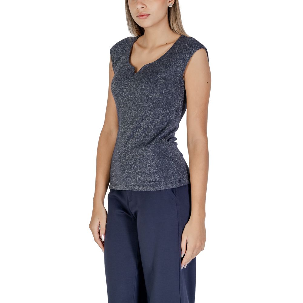 Blue Viscose Tops & T-Shirt for Women