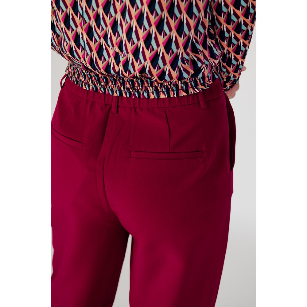 Bordeaux Polyester Women’s Palazzo Pants