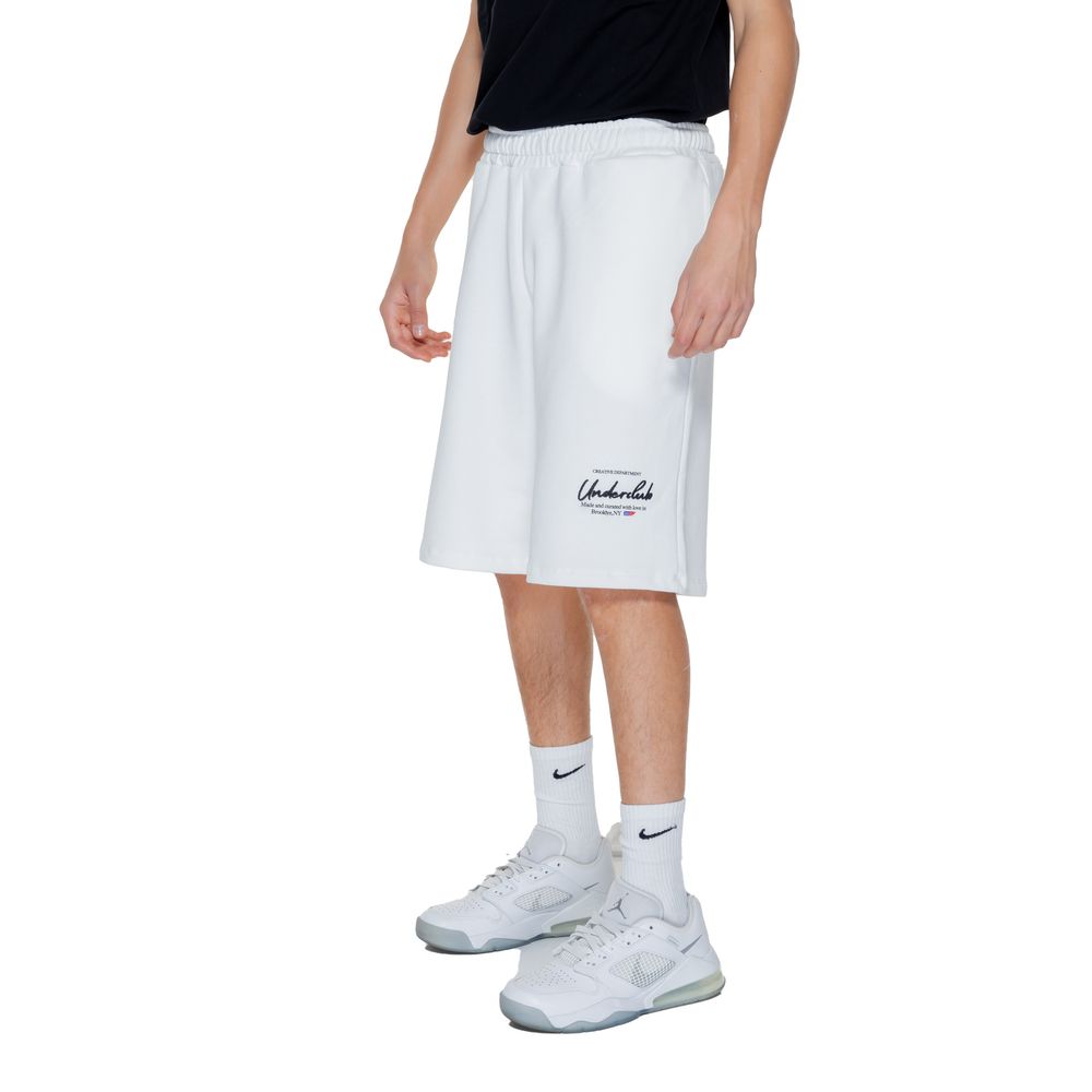 Men's White Cotton Bermuda Shorts
