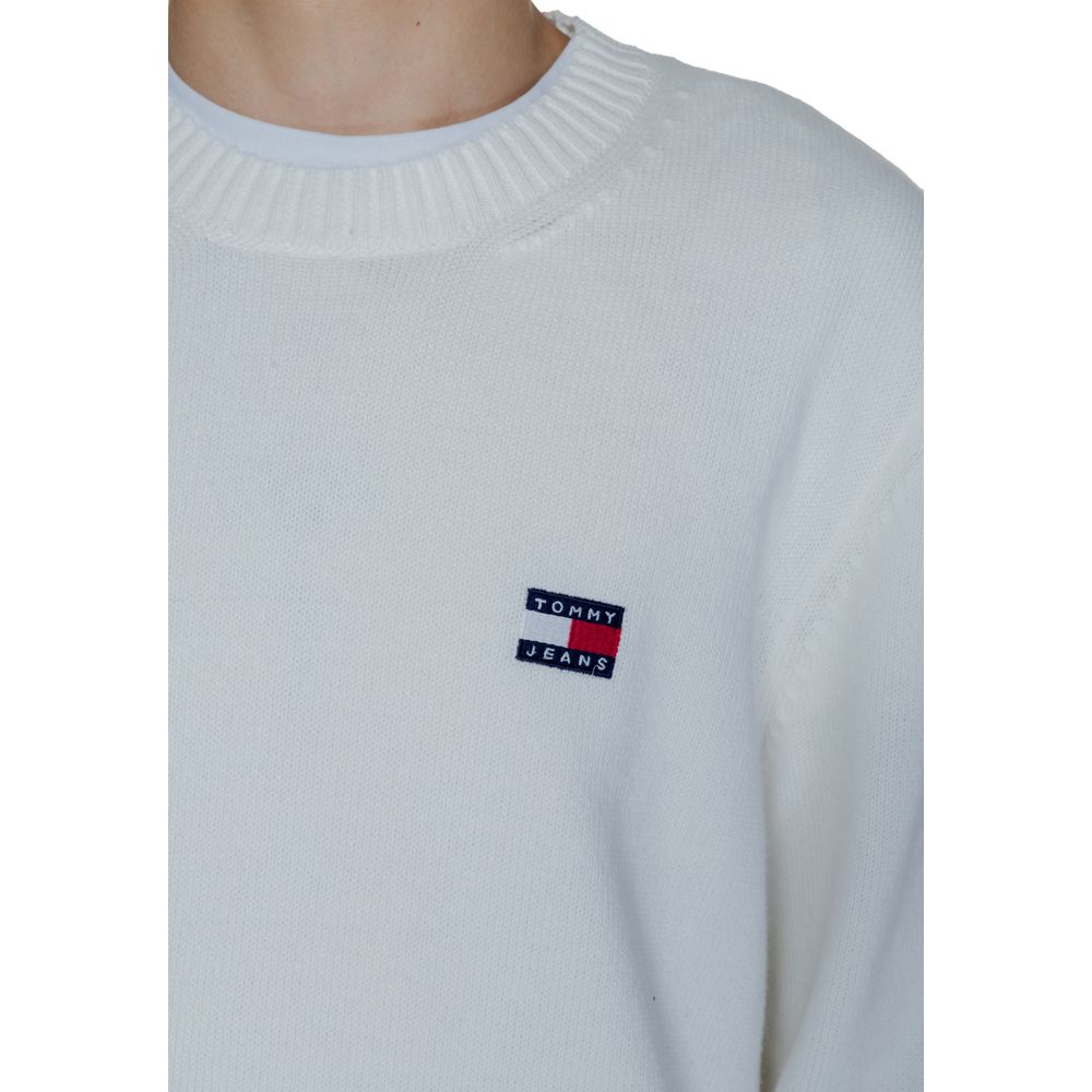 Classic White Cotton Sweater for Men