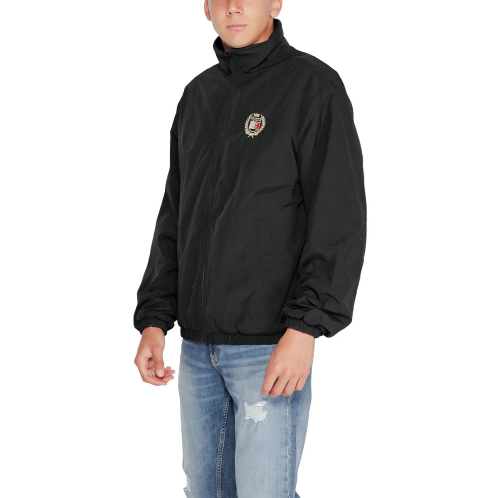 Black Recycled Polyester Jacket for Men