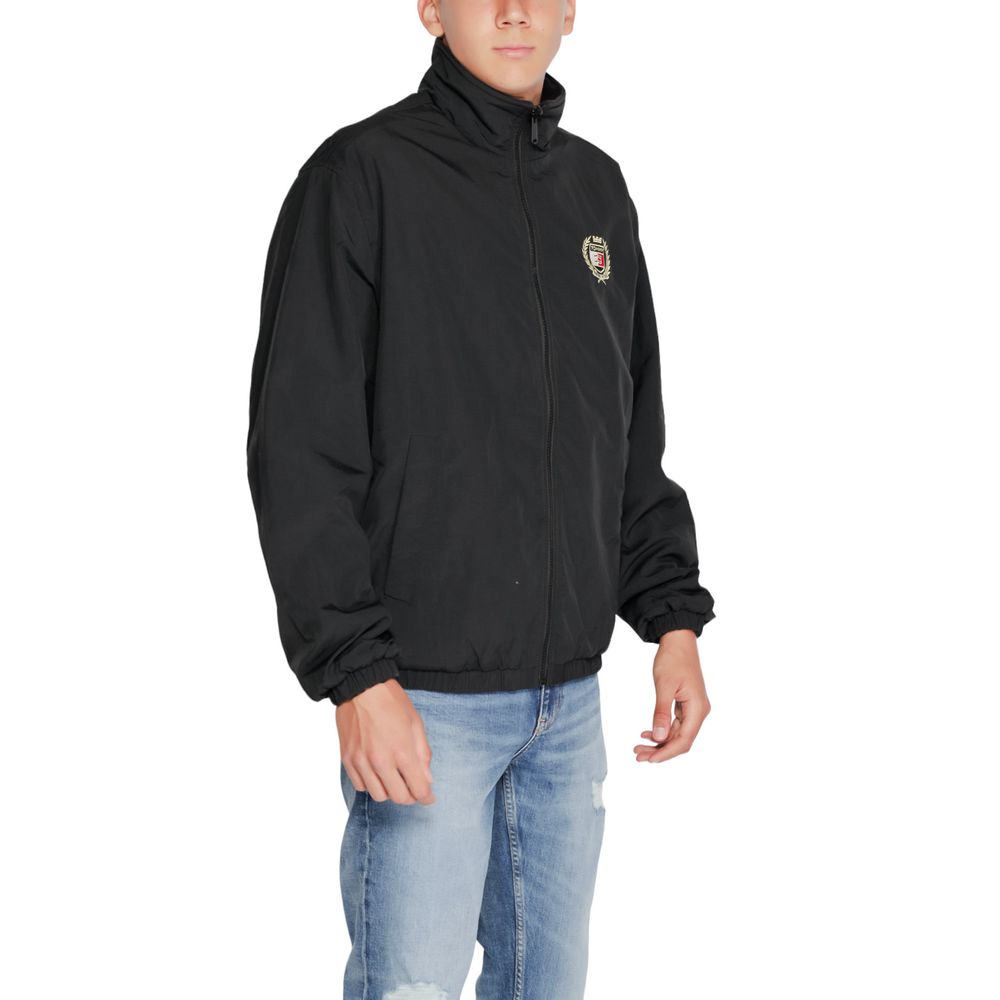 Black Recycled Polyester Jacket for Men