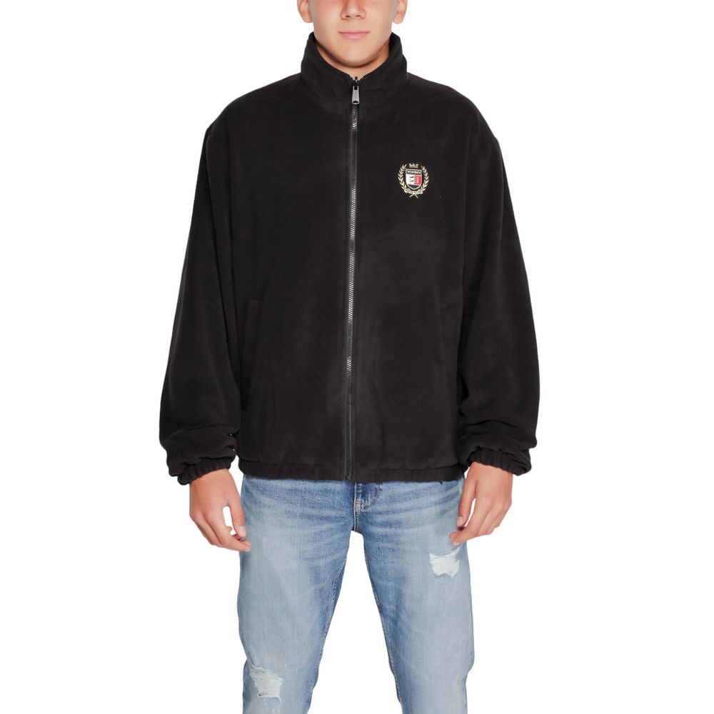 Black Recycled Polyester Jacket for Men