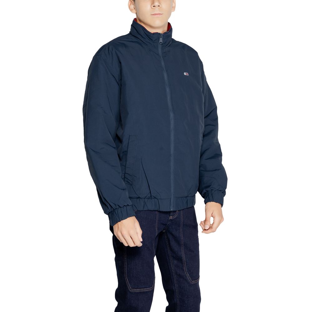 Blue Polyamide Jacket for Men