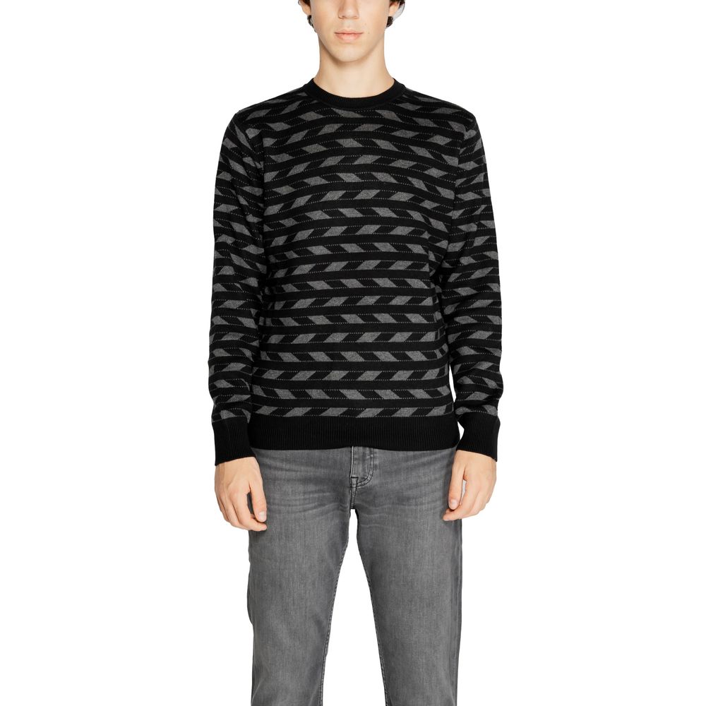 Classic Black Acrylic Sweater for Men
