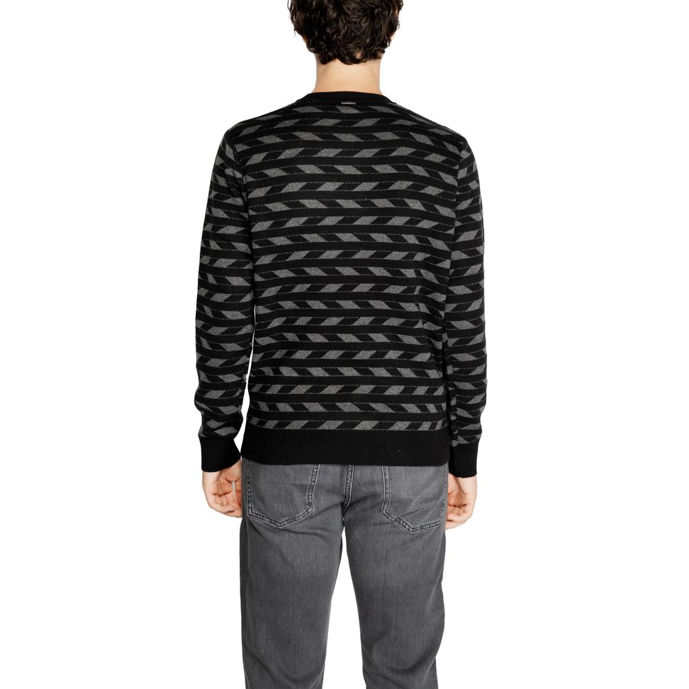 Classic Black Acrylic Sweater for Men
