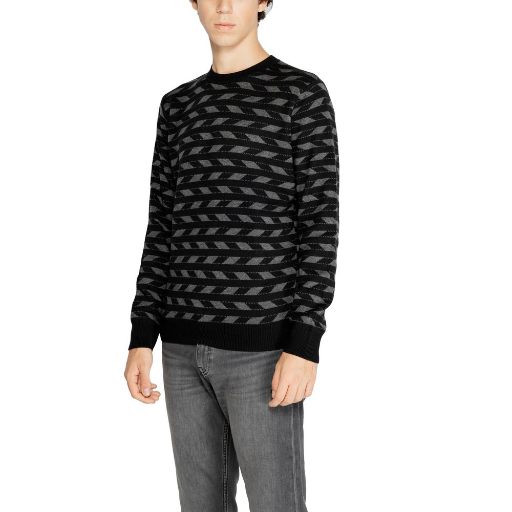 Classic Black Acrylic Sweater for Men