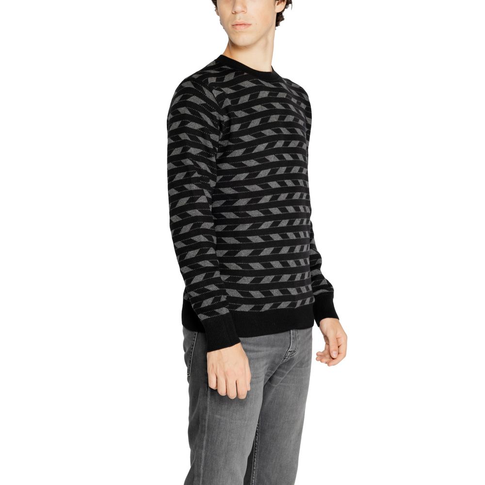 Classic Black Acrylic Sweater for Men