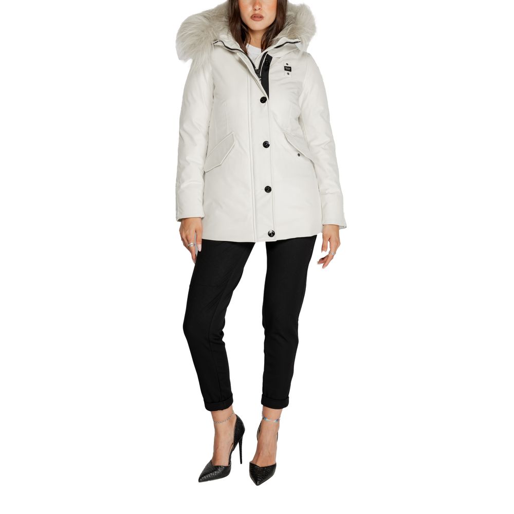 Blauer Chic White Polyester Jacket for Women