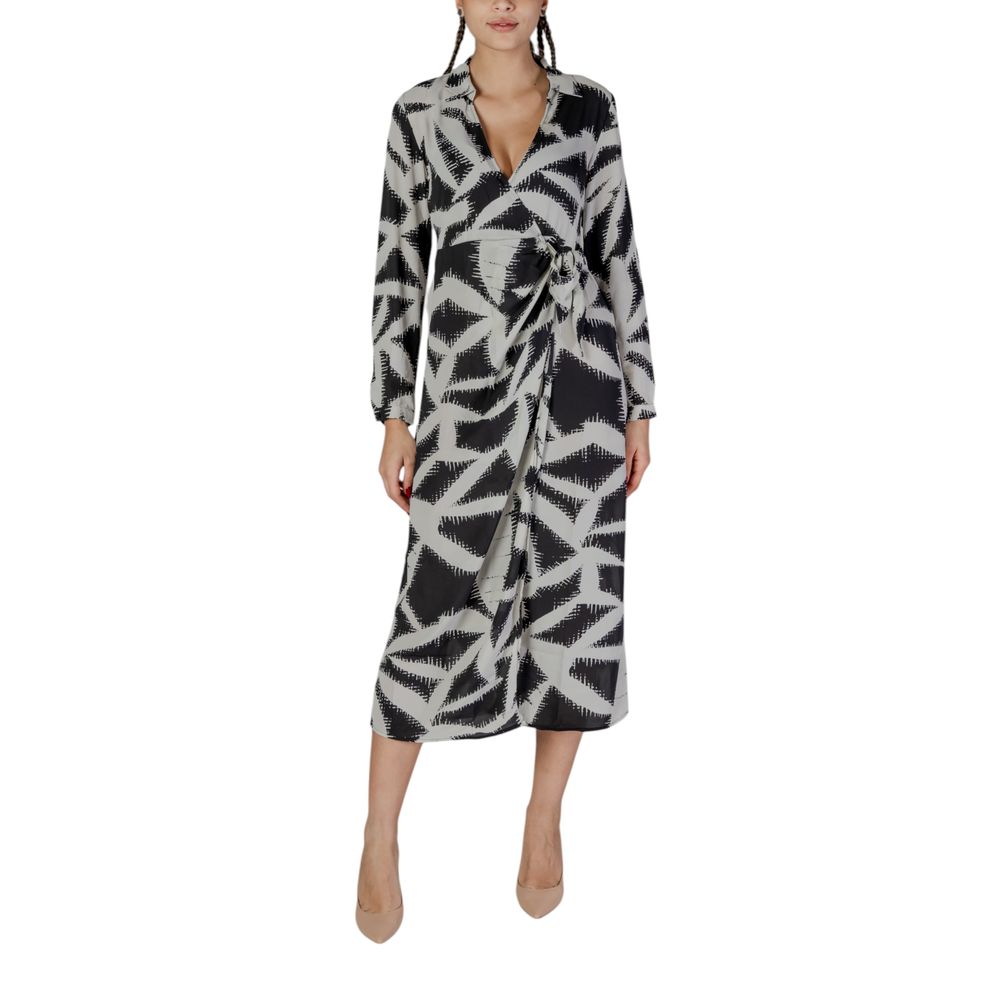 Sustainable Elegance Black Recycled Polyester Dress