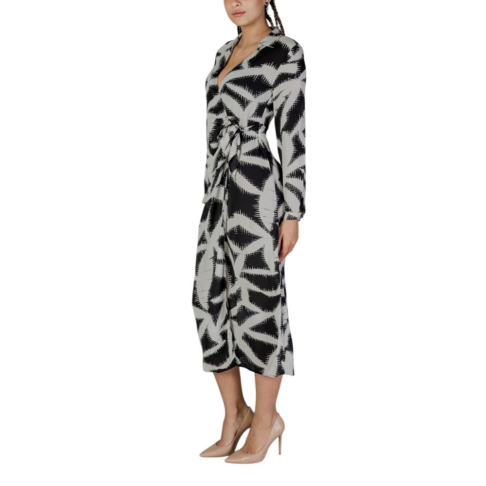 Sustainable Elegance Black Recycled Polyester Dress