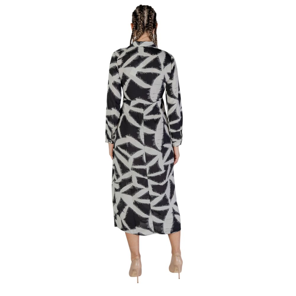 Sustainable Elegance Black Recycled Polyester Dress