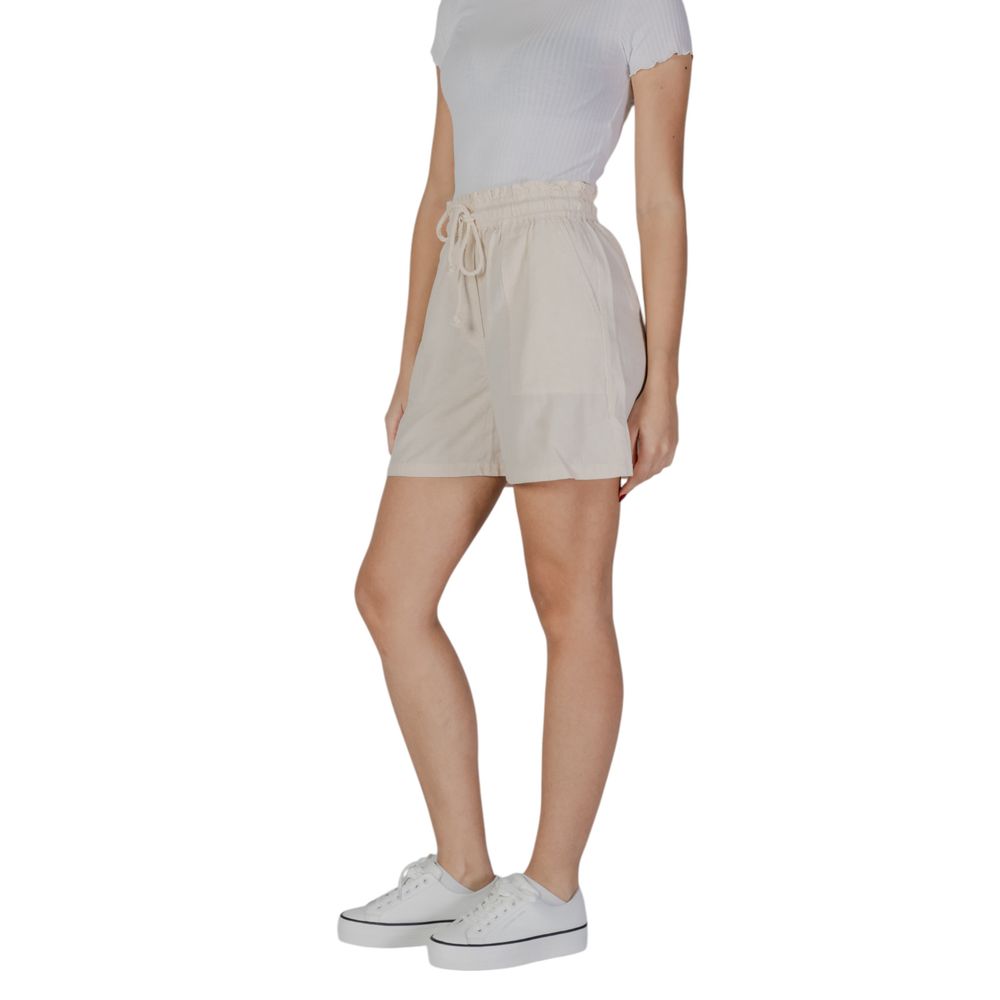 Chic Beige Cotton Shorts for Women