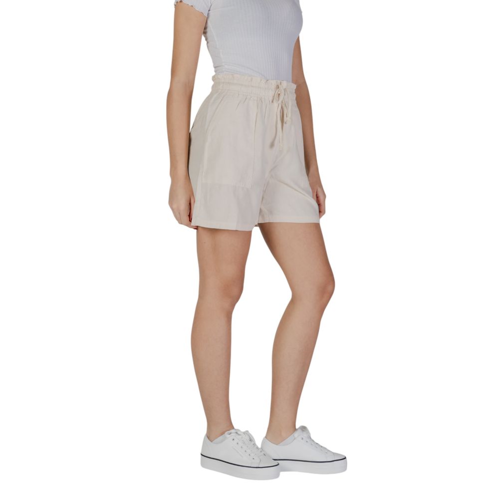 Chic Beige Cotton Shorts for Women