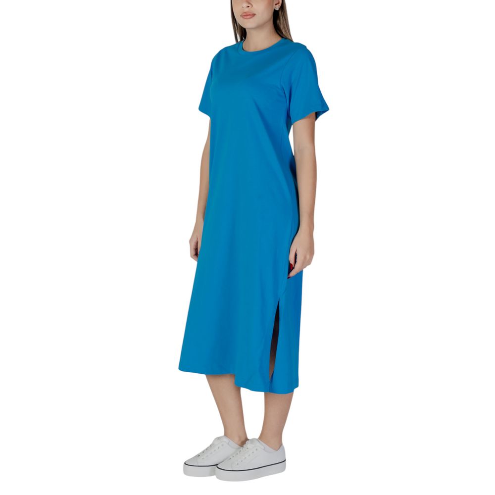 B.Young Chic Blue Cotton Dress for Effortless Elegance