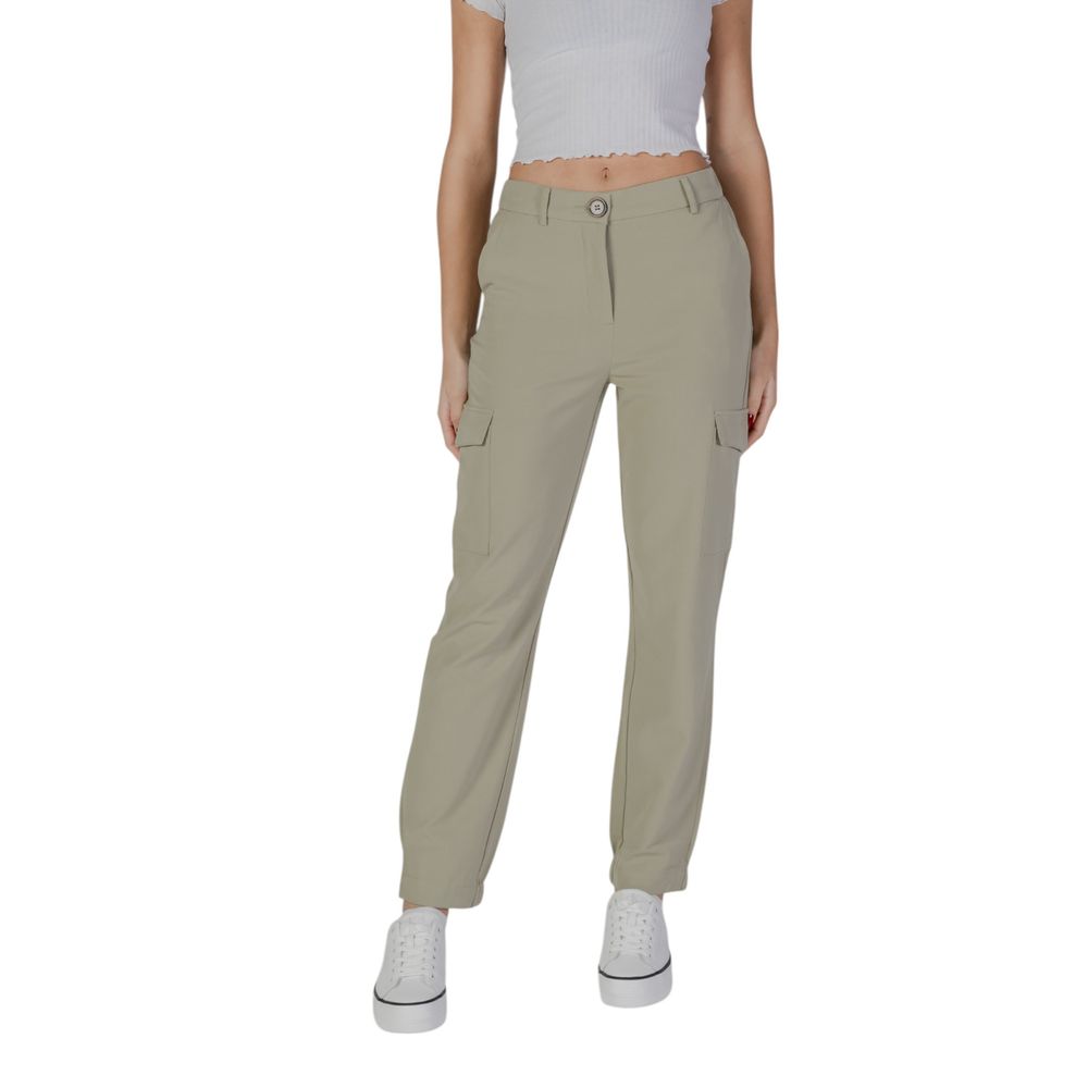 Stylish Green Polyester Jeans for Women