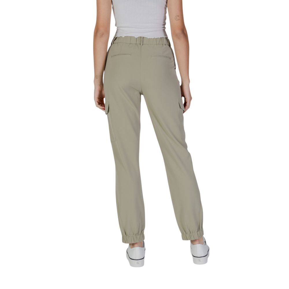 Stylish Green Polyester Jeans for Women