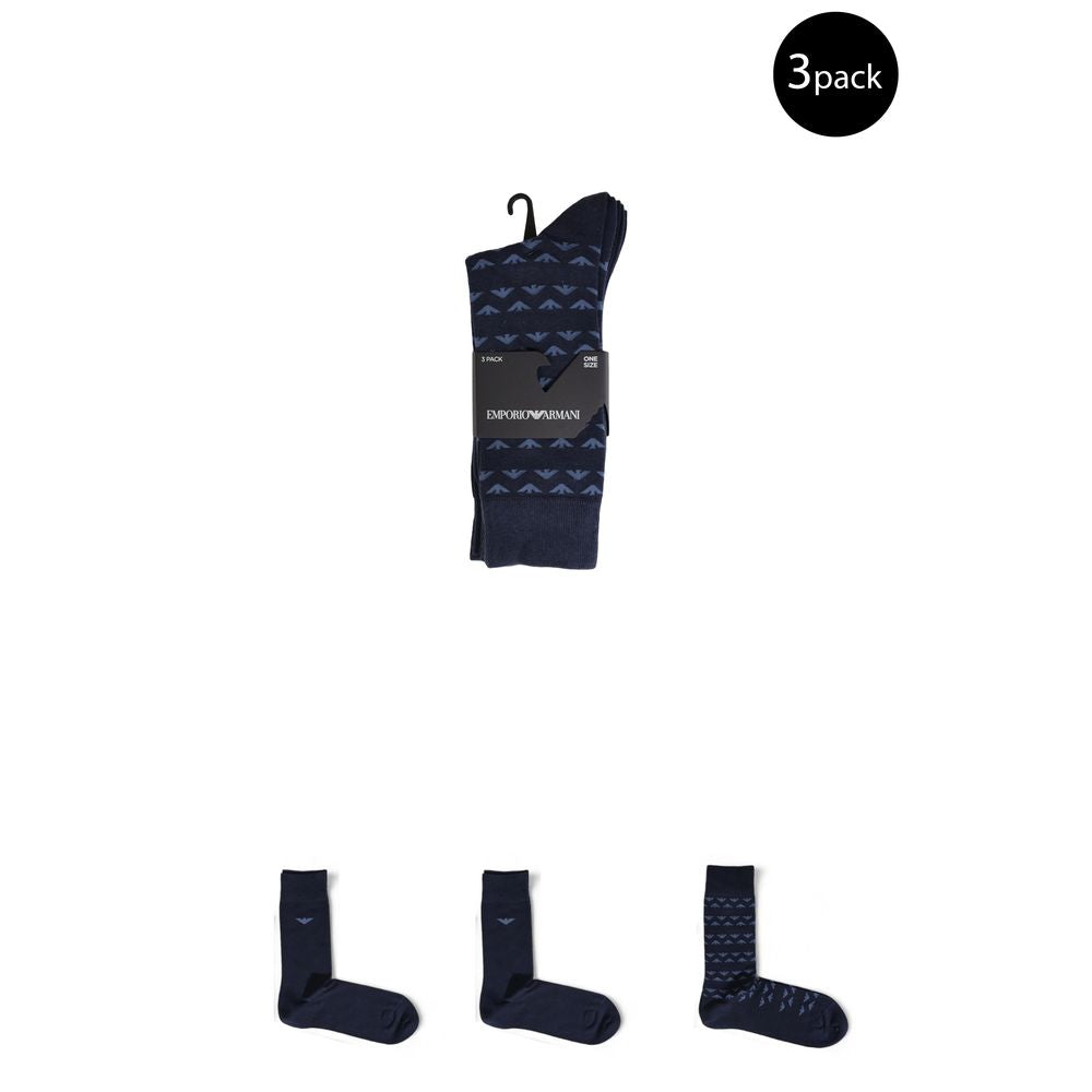 Blue Cotton Sock - Men’s Essential for Fall/Winter
