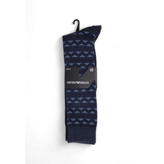 Comfort-Fit Blue Cotton Socks for Men