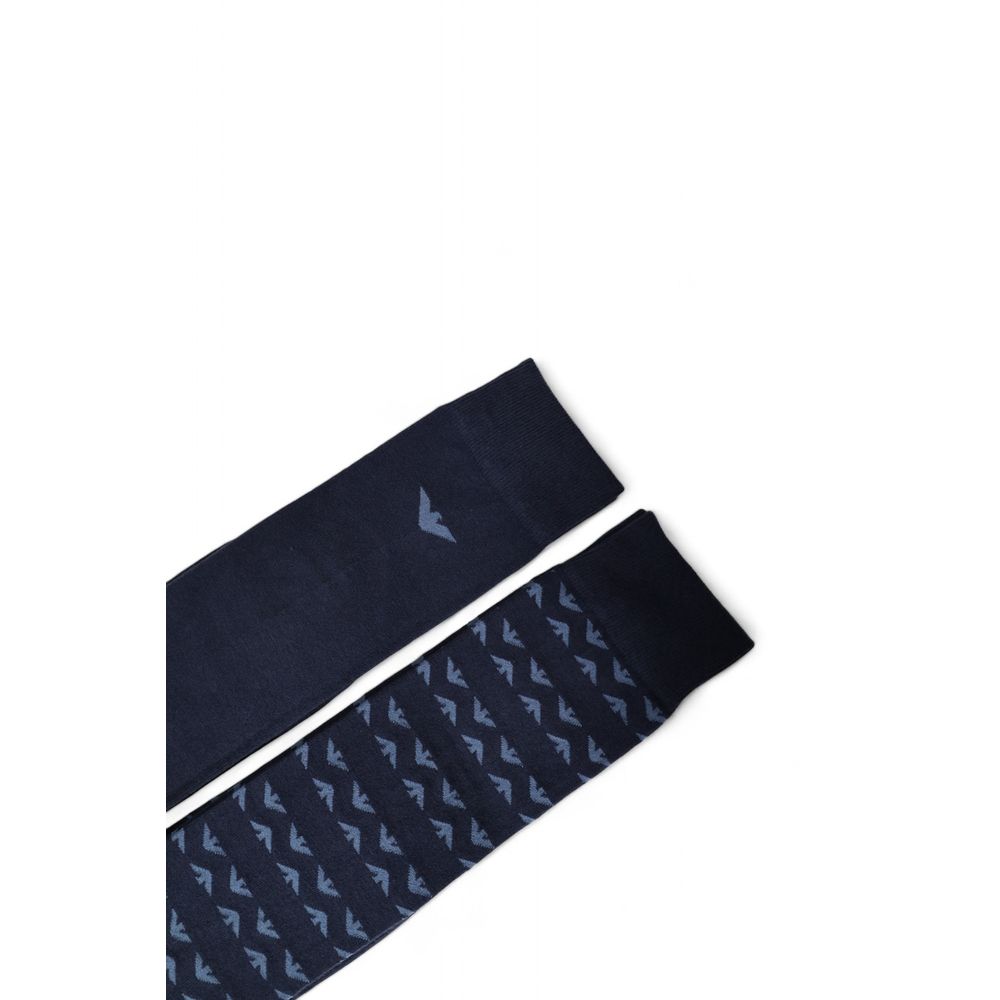 Comfort-Fit Blue Cotton Socks for Men