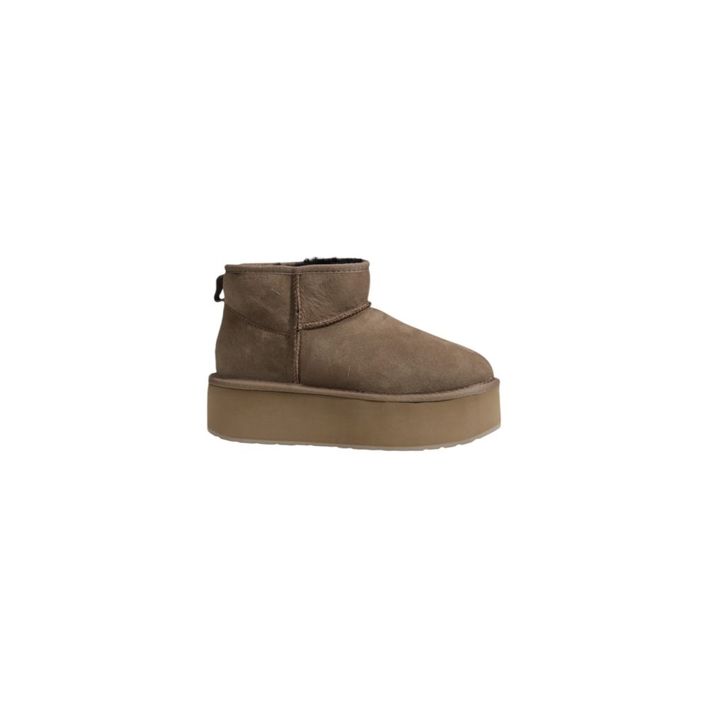 EMU Australia Gray Leather Ankle Boots for Women