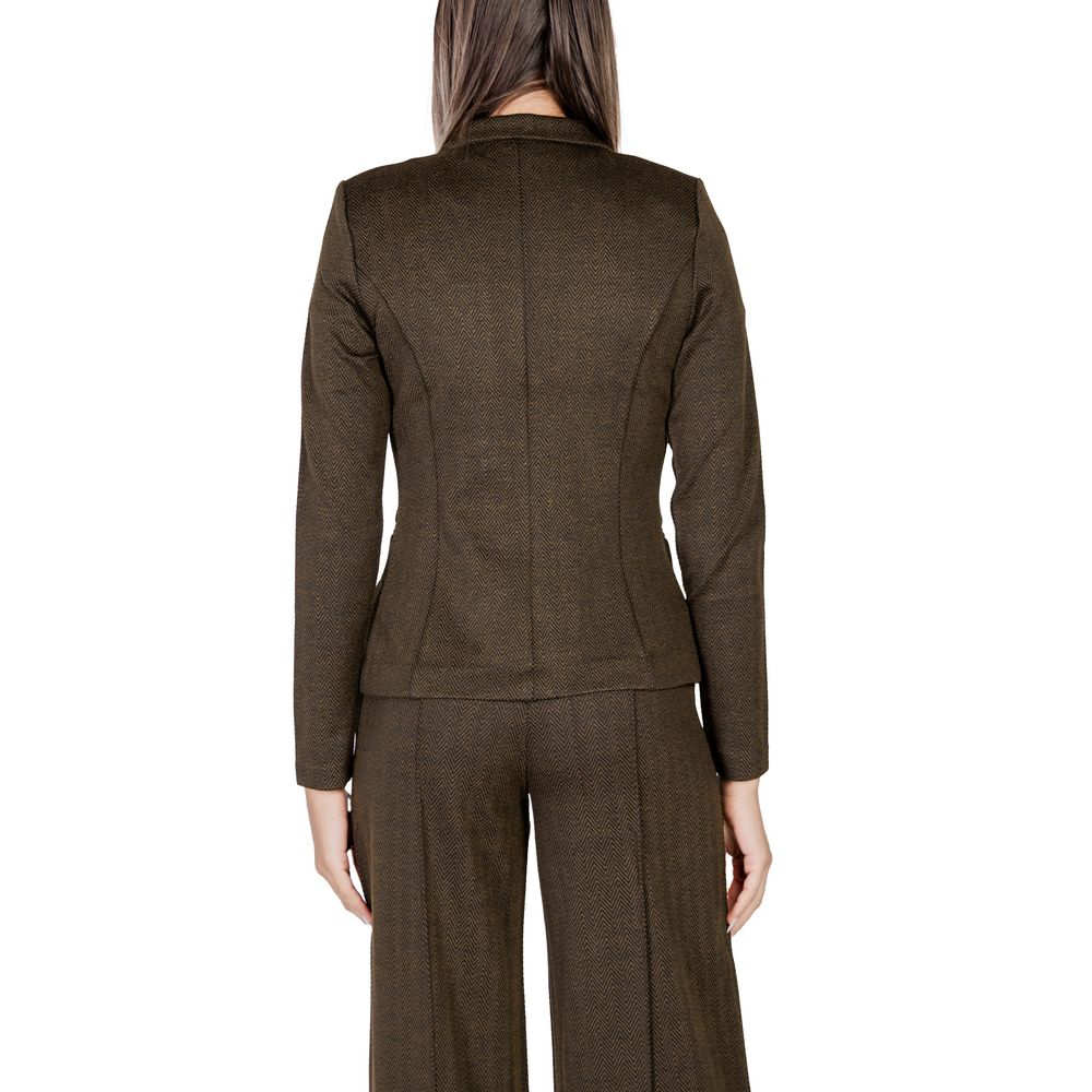 ICHI Stylish Green Blazer Jacket for Women