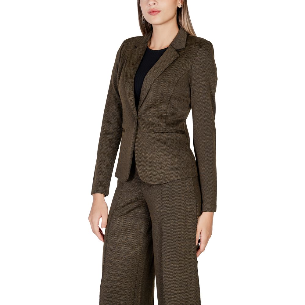 ICHI Stylish Green Blazer Jacket for Women