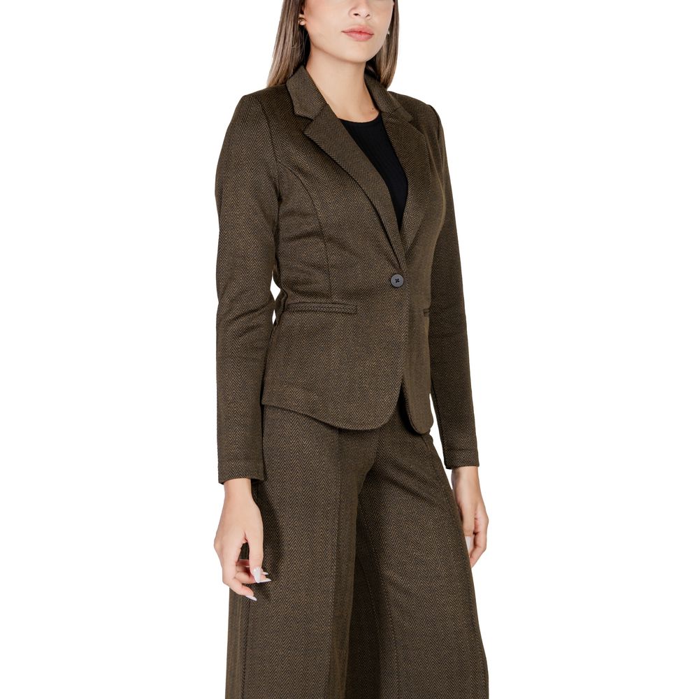 ICHI Stylish Green Blazer Jacket for Women