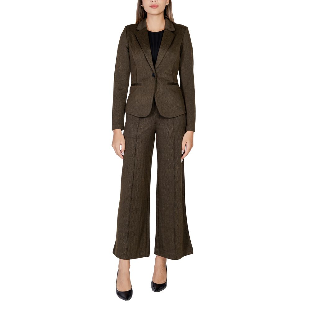 ICHI Stylish Green Blazer Jacket for Women