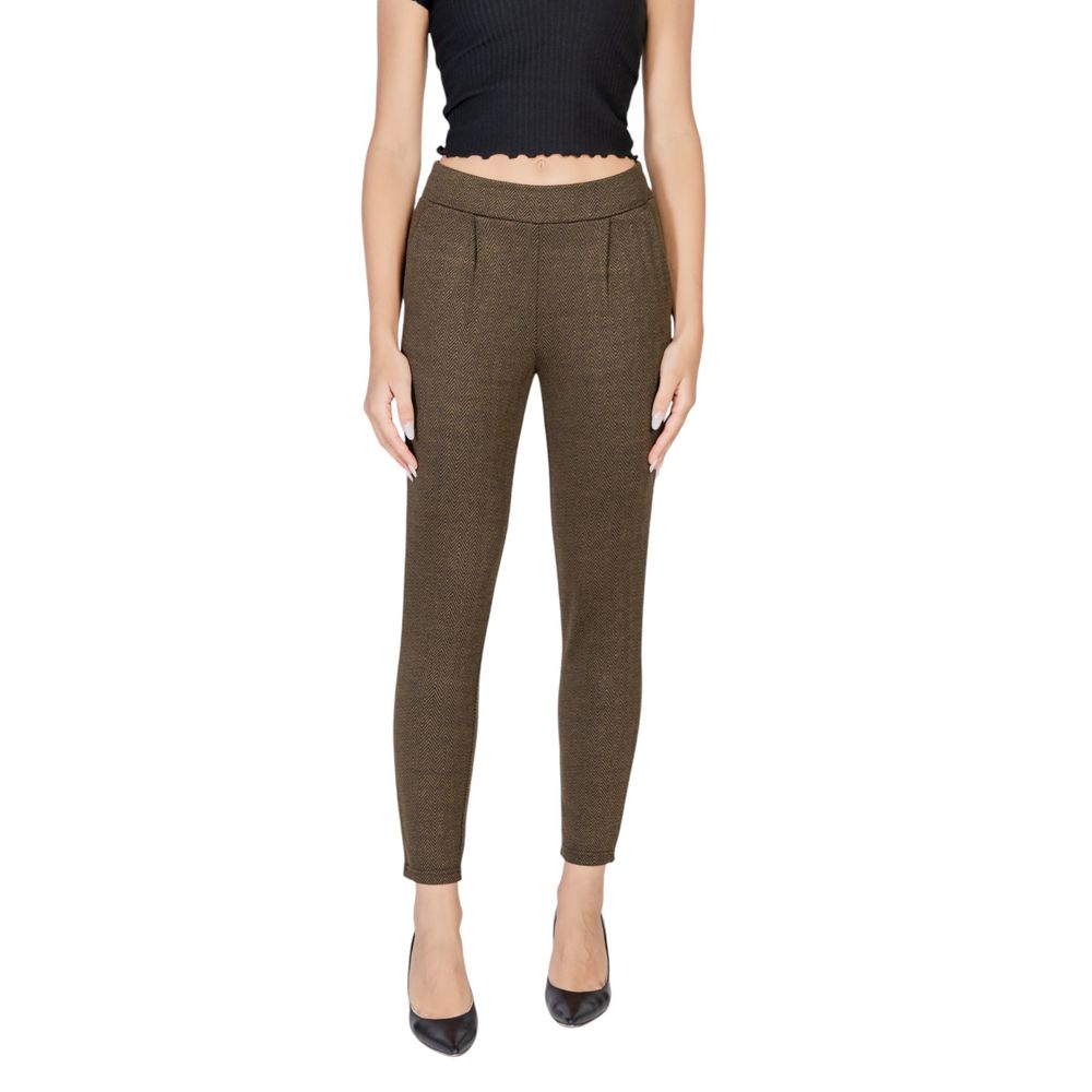 ICHI Women's Green Polyester Jeans & Pants