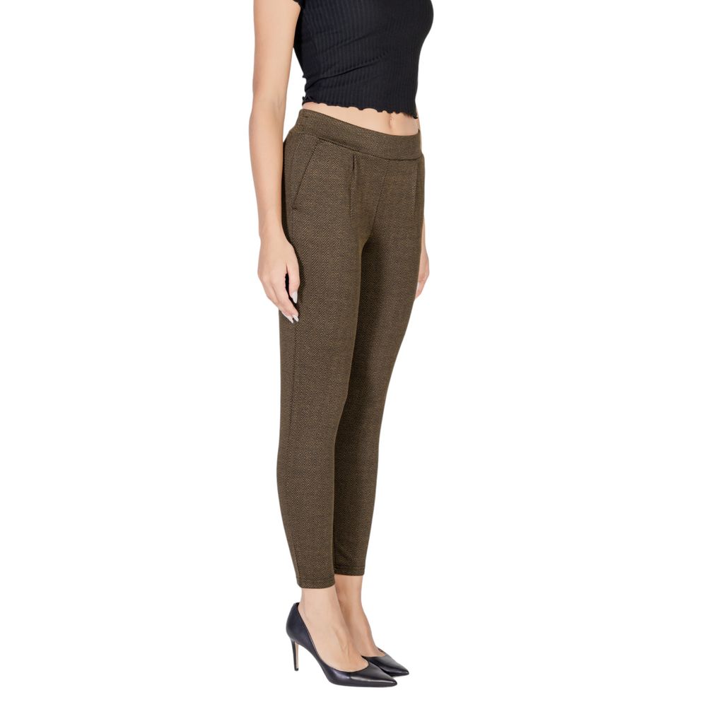 ICHI Women's Green Polyester Jeans & Pants
