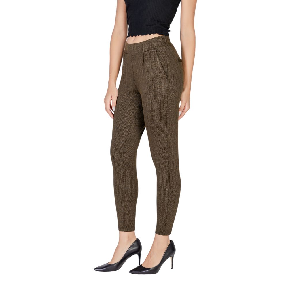 ICHI Women's Green Polyester Jeans & Pants