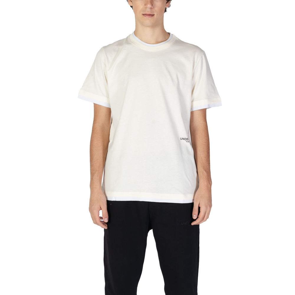 Cream Cotton T-Shirt for Men