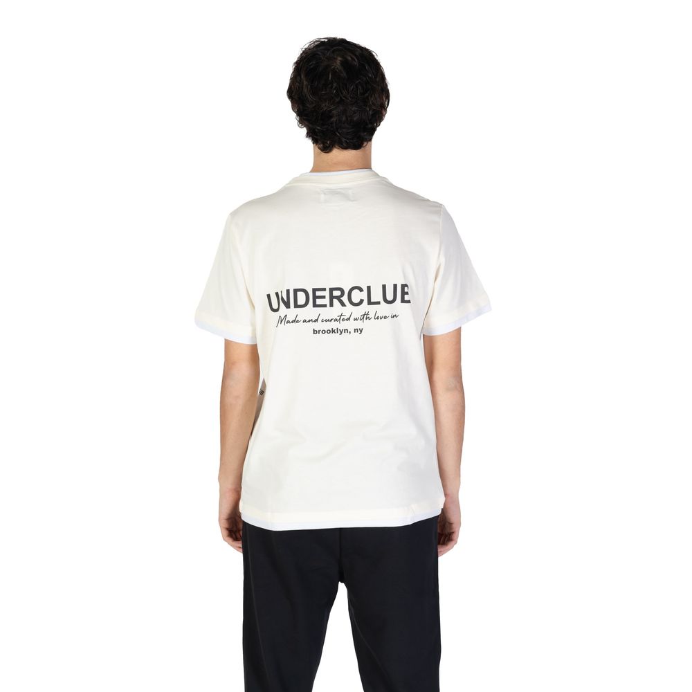 Cream Cotton T-Shirt for Men
