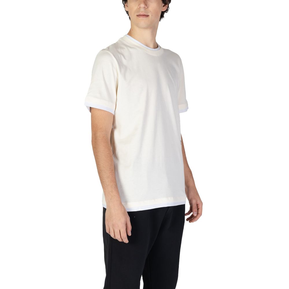Cream Cotton T-Shirt for Men