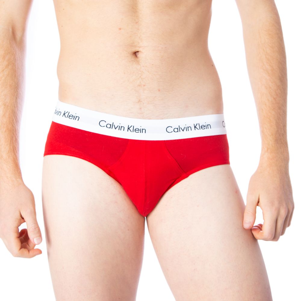 Calvin Klein 3 Pack of Men's Briefs in White/Red/Blue