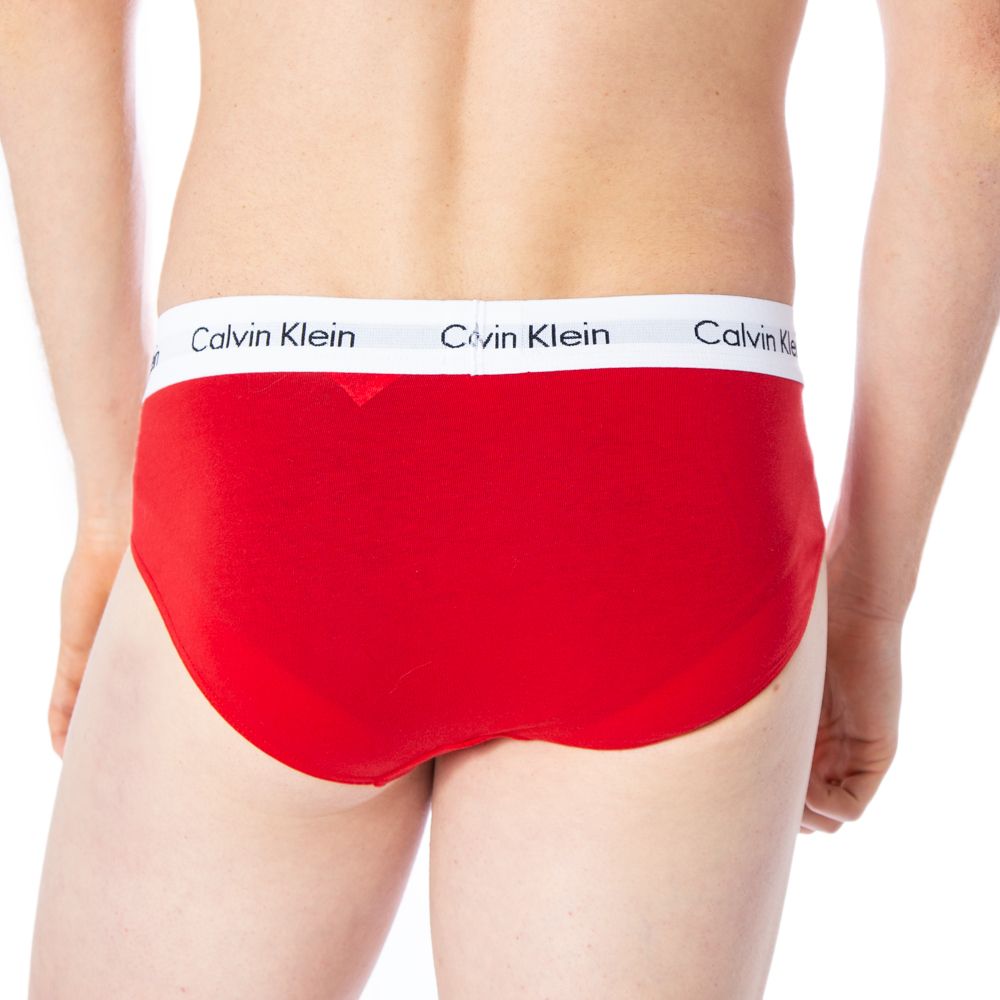 Calvin Klein 3 Pack of Men's Briefs in White/Red/Blue