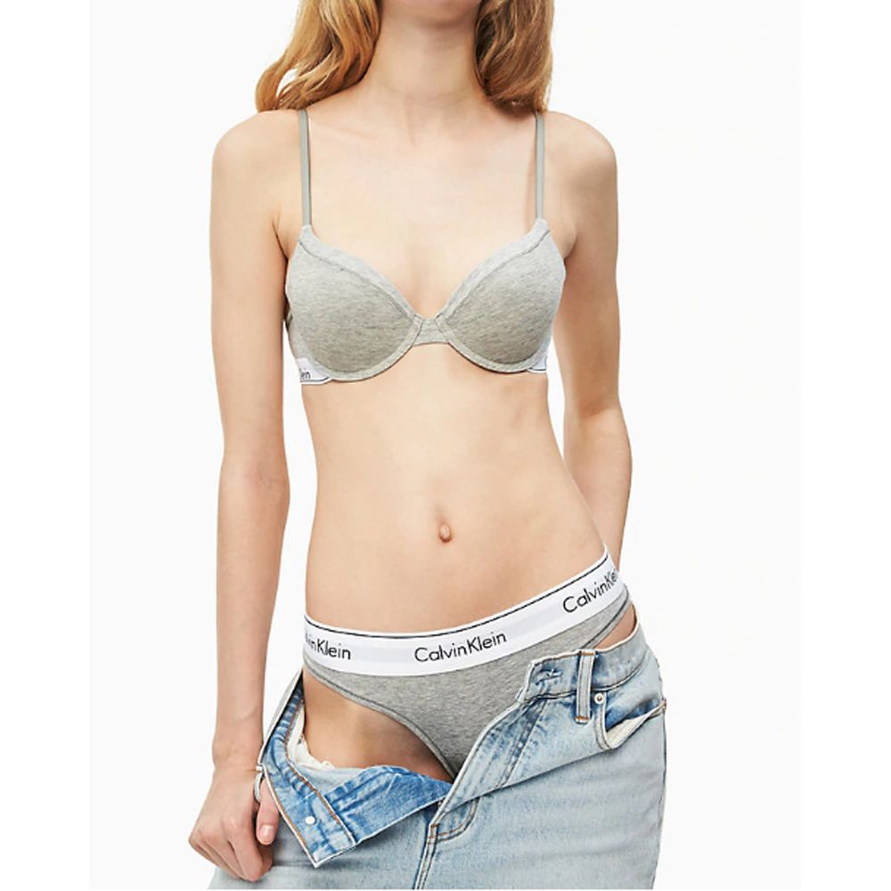 Calvin Klein Underwear Gray Cotton Thong