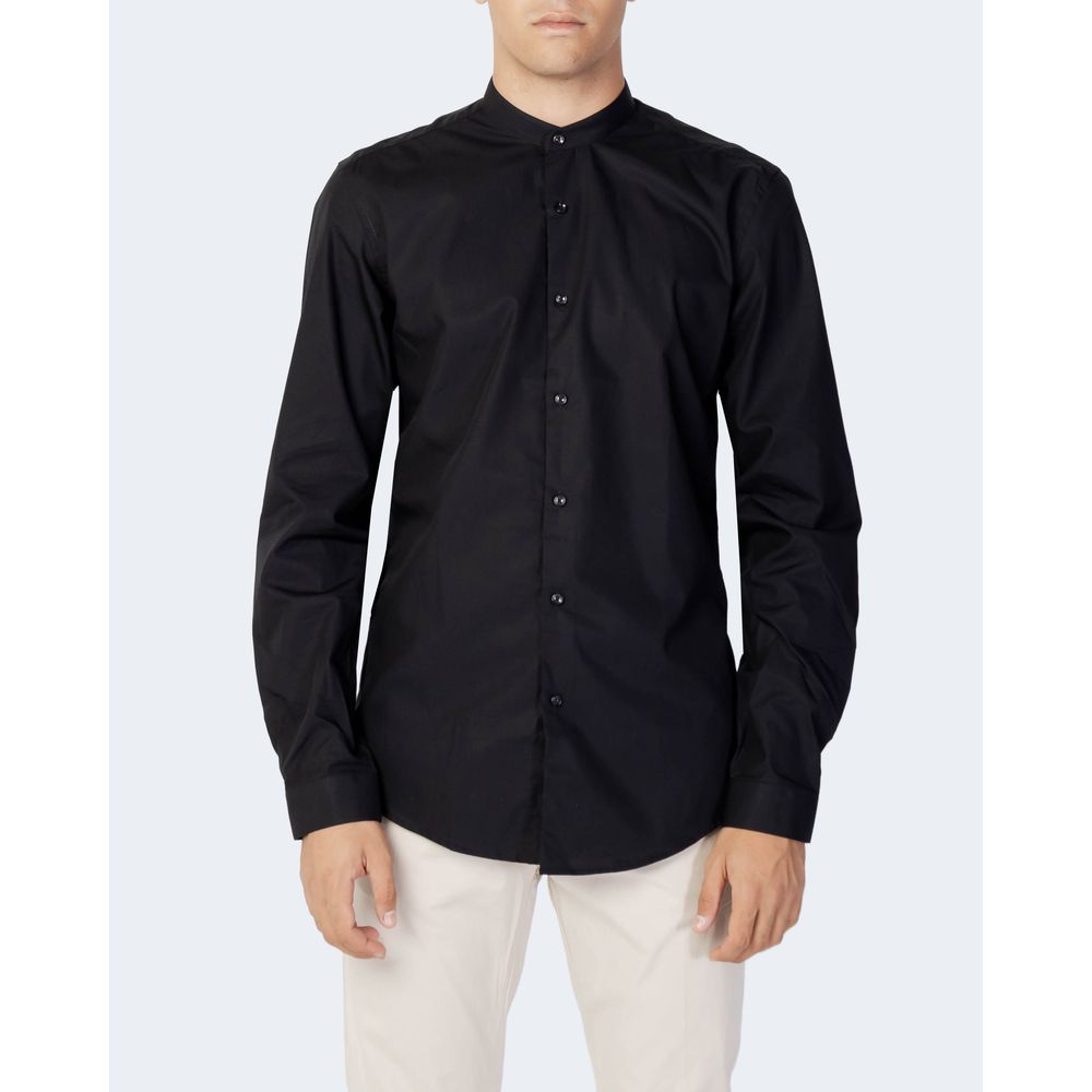 Antony Morato Black Cotton Shirt - Seoul Slim Fit