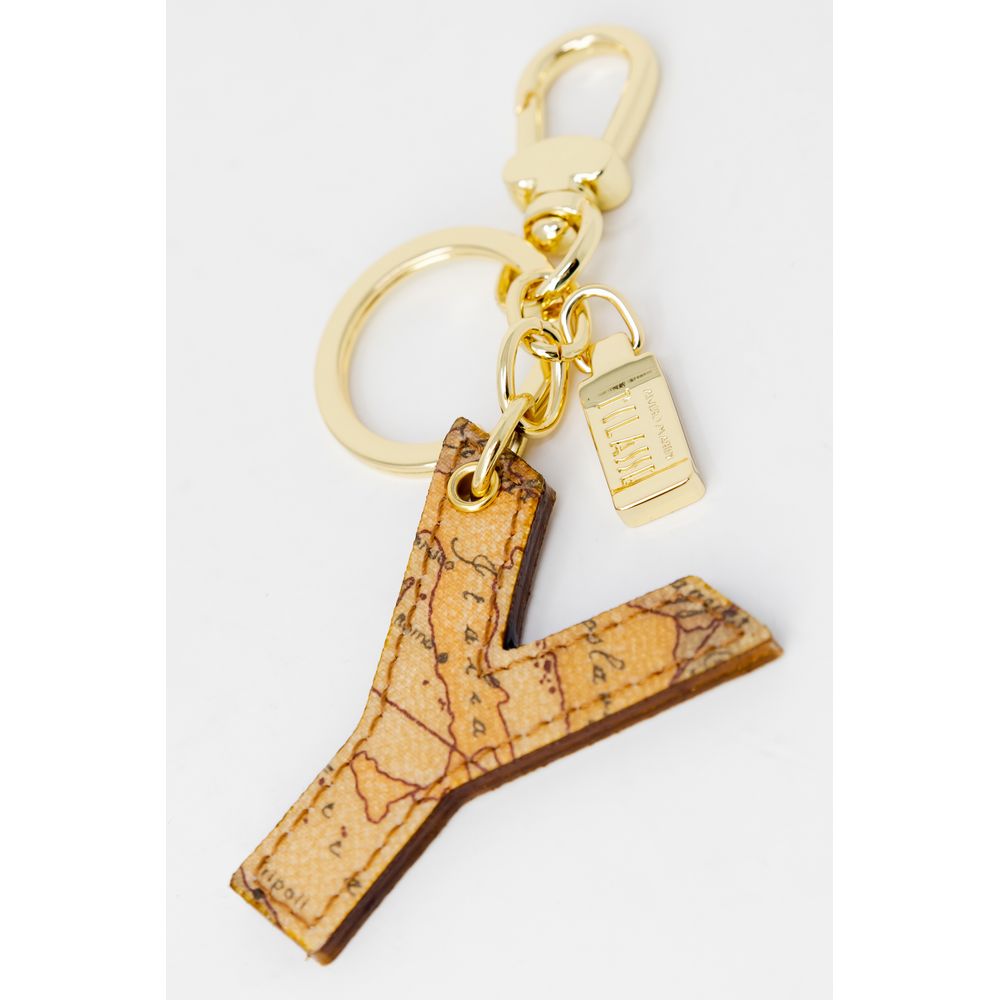Alviero Martini Prima Classe Beige Eco-Leather Keychain for Women