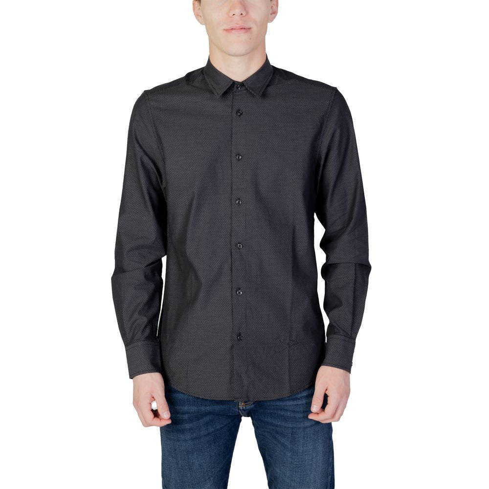 Antony Morato Classic Gray Cotton Long Sleeve Shirt