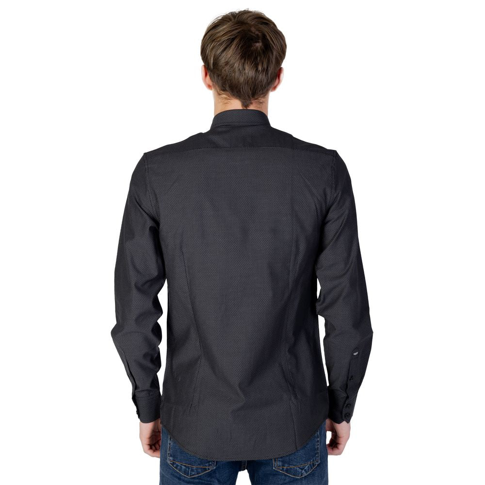 Antony Morato Classic Gray Cotton Long Sleeve Shirt